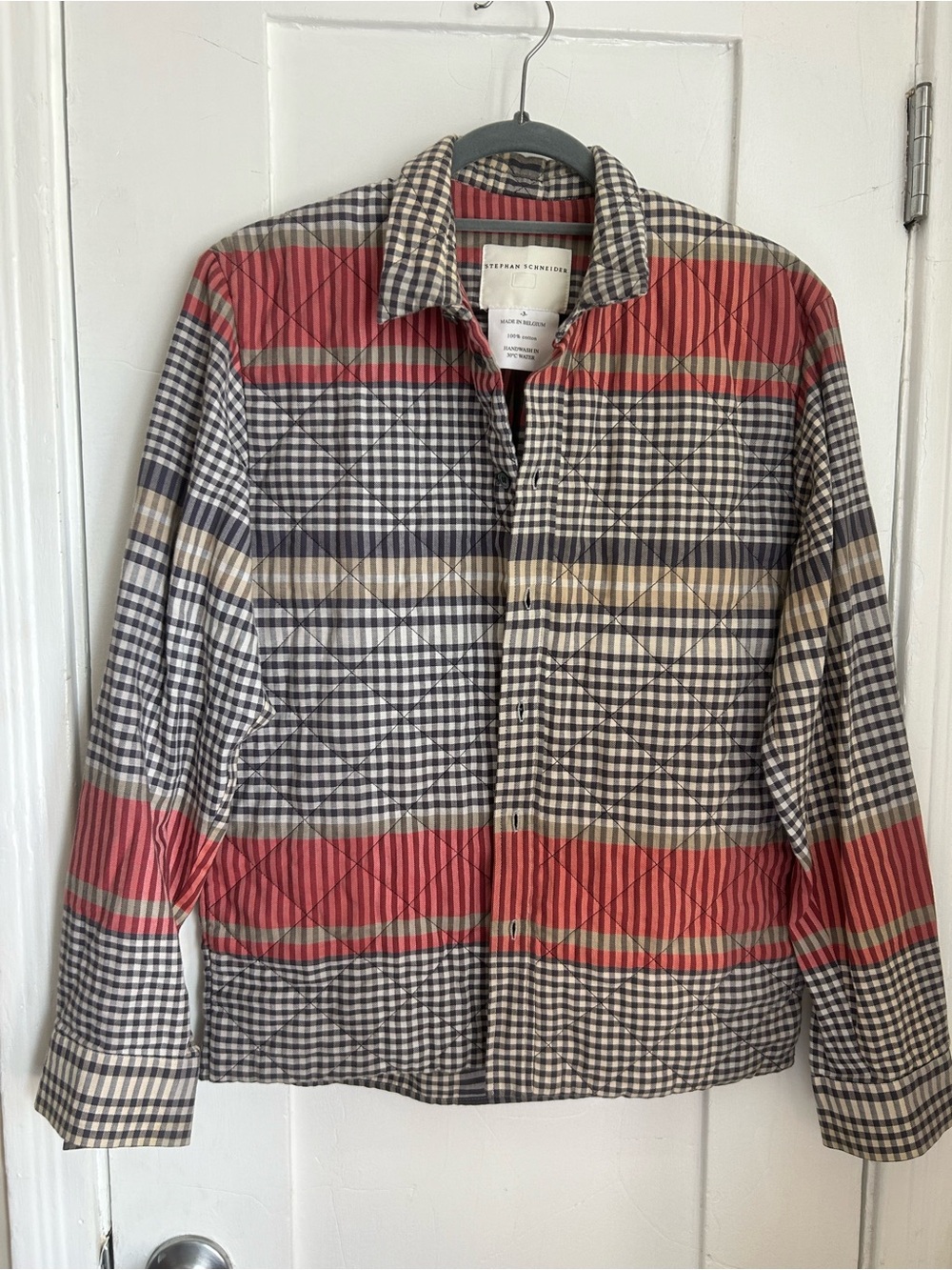 Stephen Schneider - Quilted Plaid lightweight shirt jacket